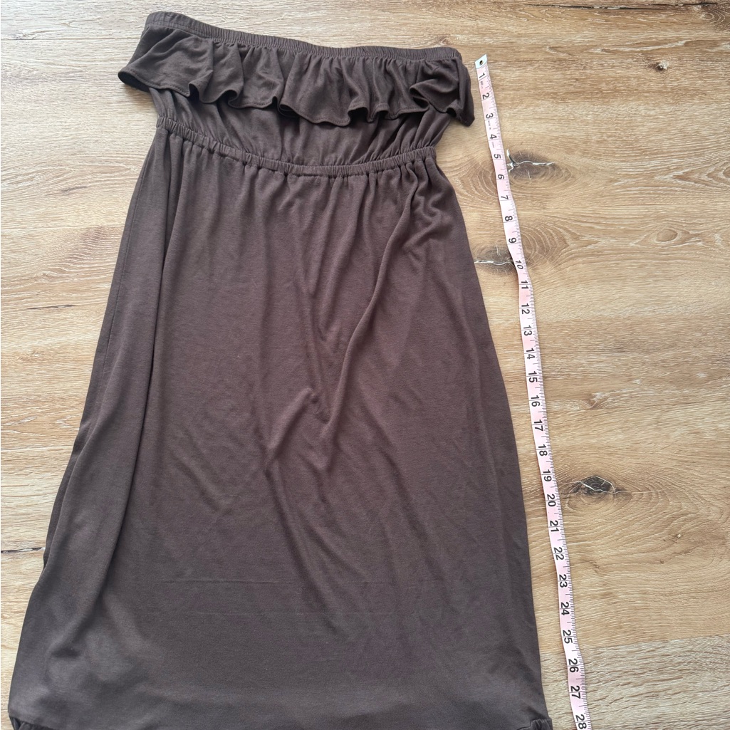 Old Navy Brown Strapless Dress Size Small